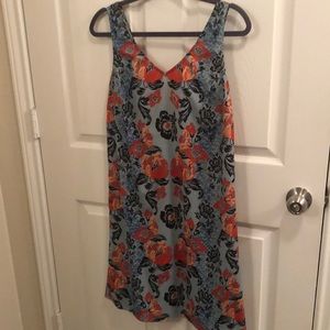 Cabi floral maya tie sleeveless dress